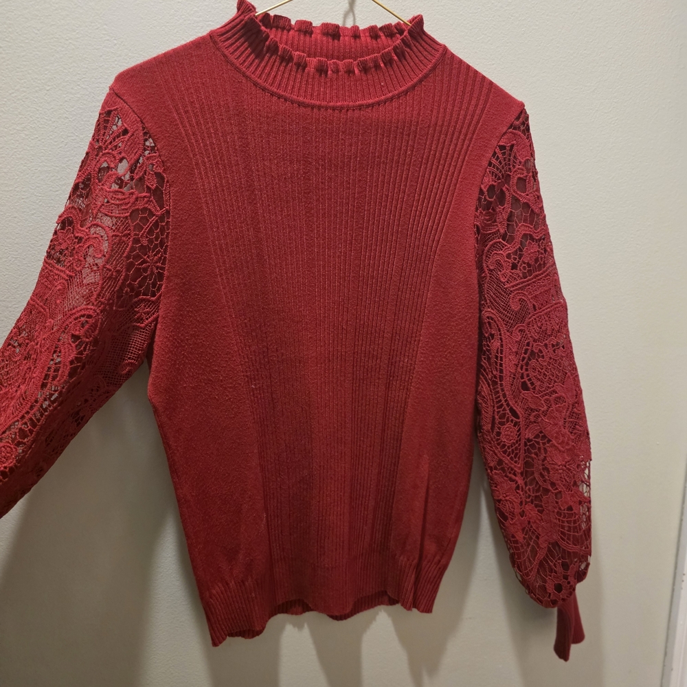 Sioni Milano Red Knit Top
